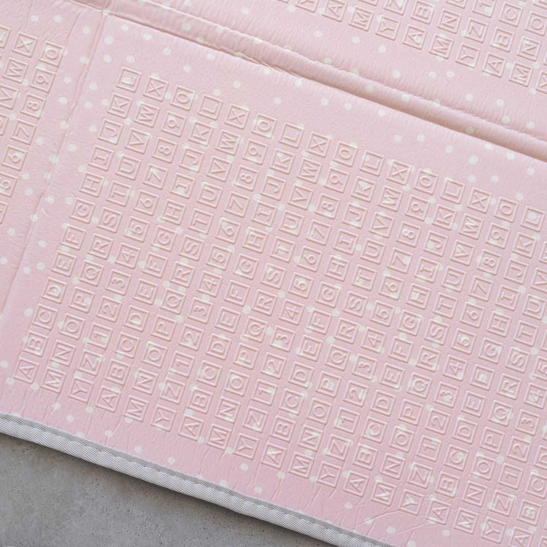 Evibell® Zložljiva igralna podloga 150x190 Dots/City Pink Evibell