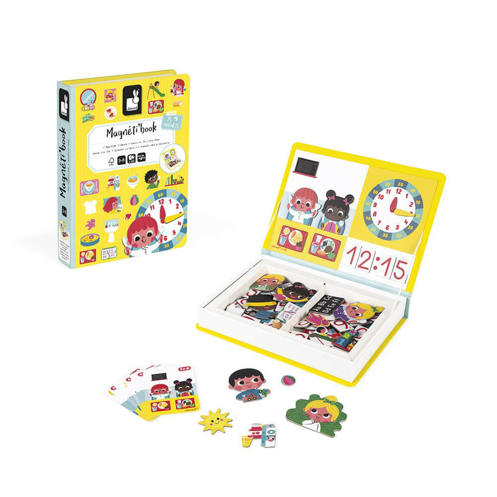 Janod® Magnetna igra Learn to Tell The Time Janod