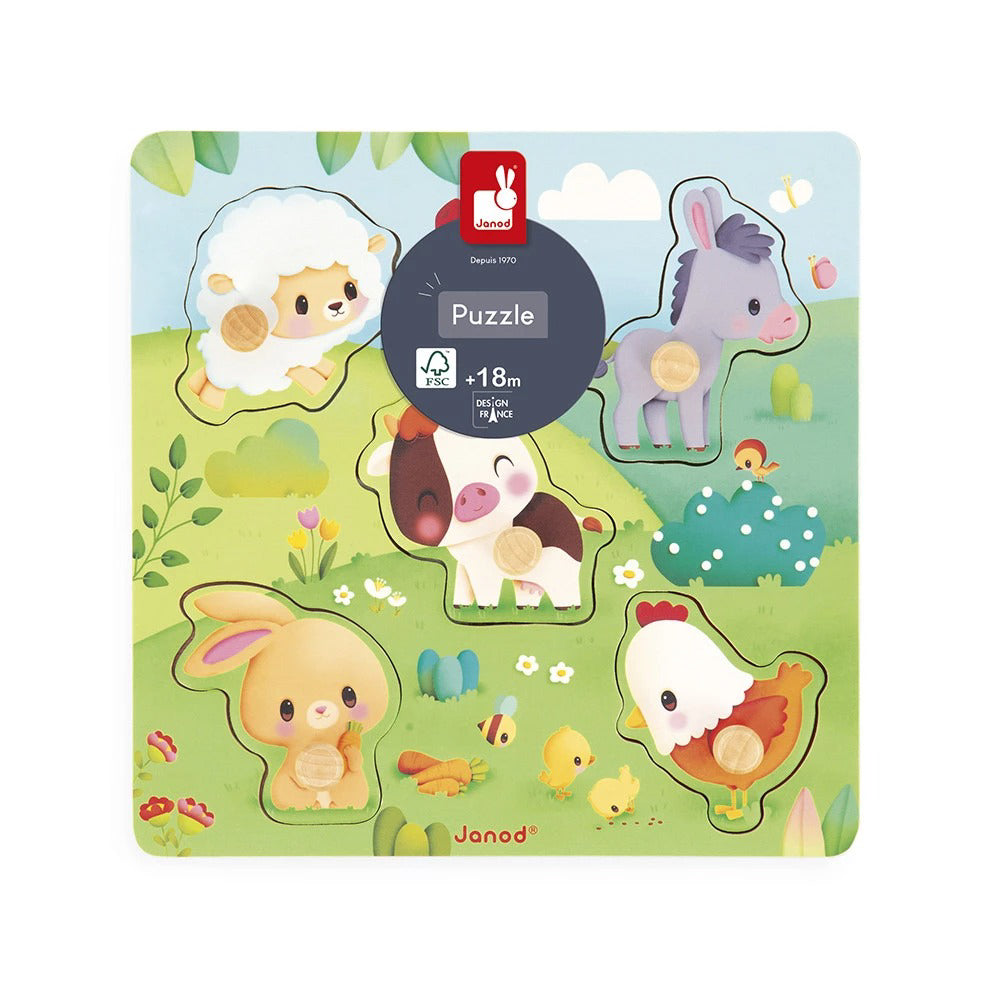 Janod® Lesene puzzle Farm Janod