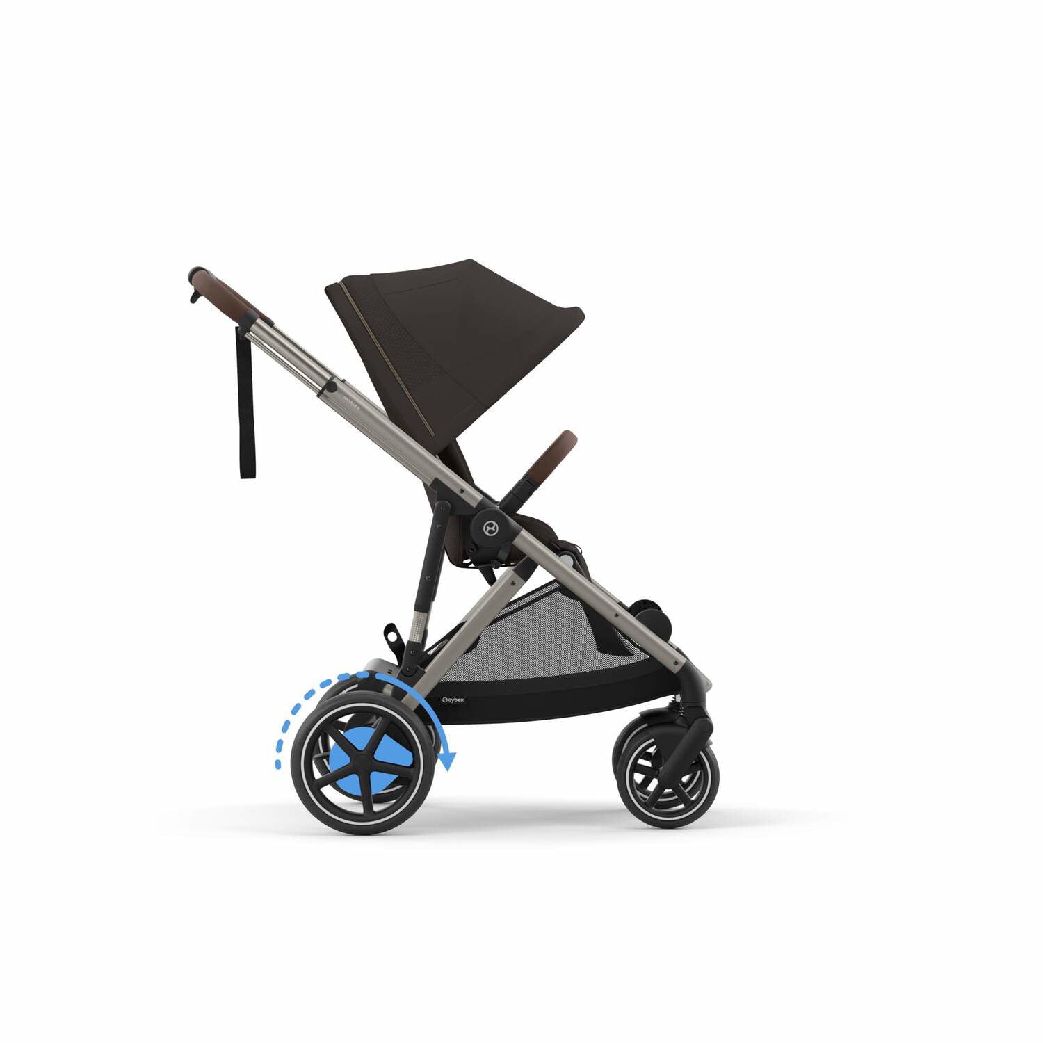 Cybex® Otroški voziček e-Gazelle™ S Chocolate Brown (Taupe Frame) Cybex