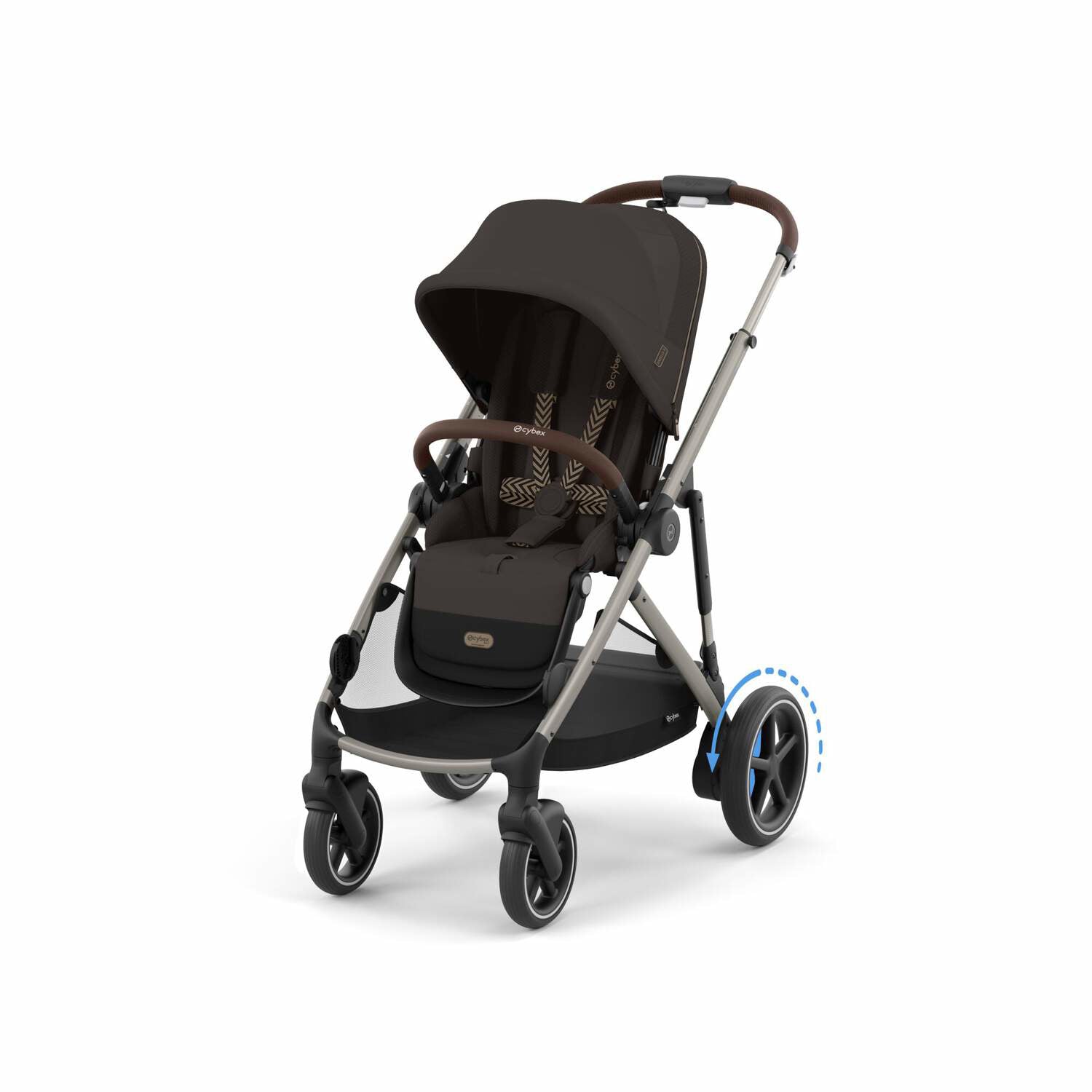 Cybex® Otroški voziček e-Gazelle™ S Chocolate Brown (Taupe Frame) Cybex