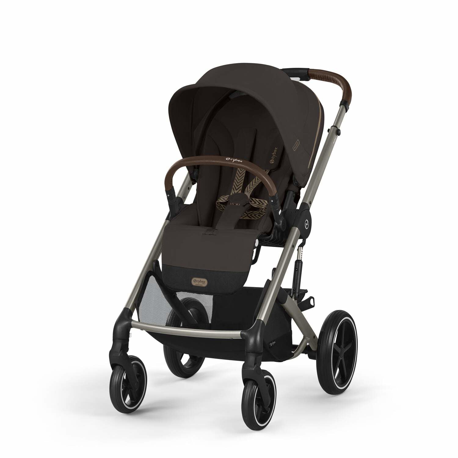 Cybex® Otroški voziček s košaro 2v1 Balios S Lux (0-22 kg) Chocolate Brown (Taupe Frame) Cybex