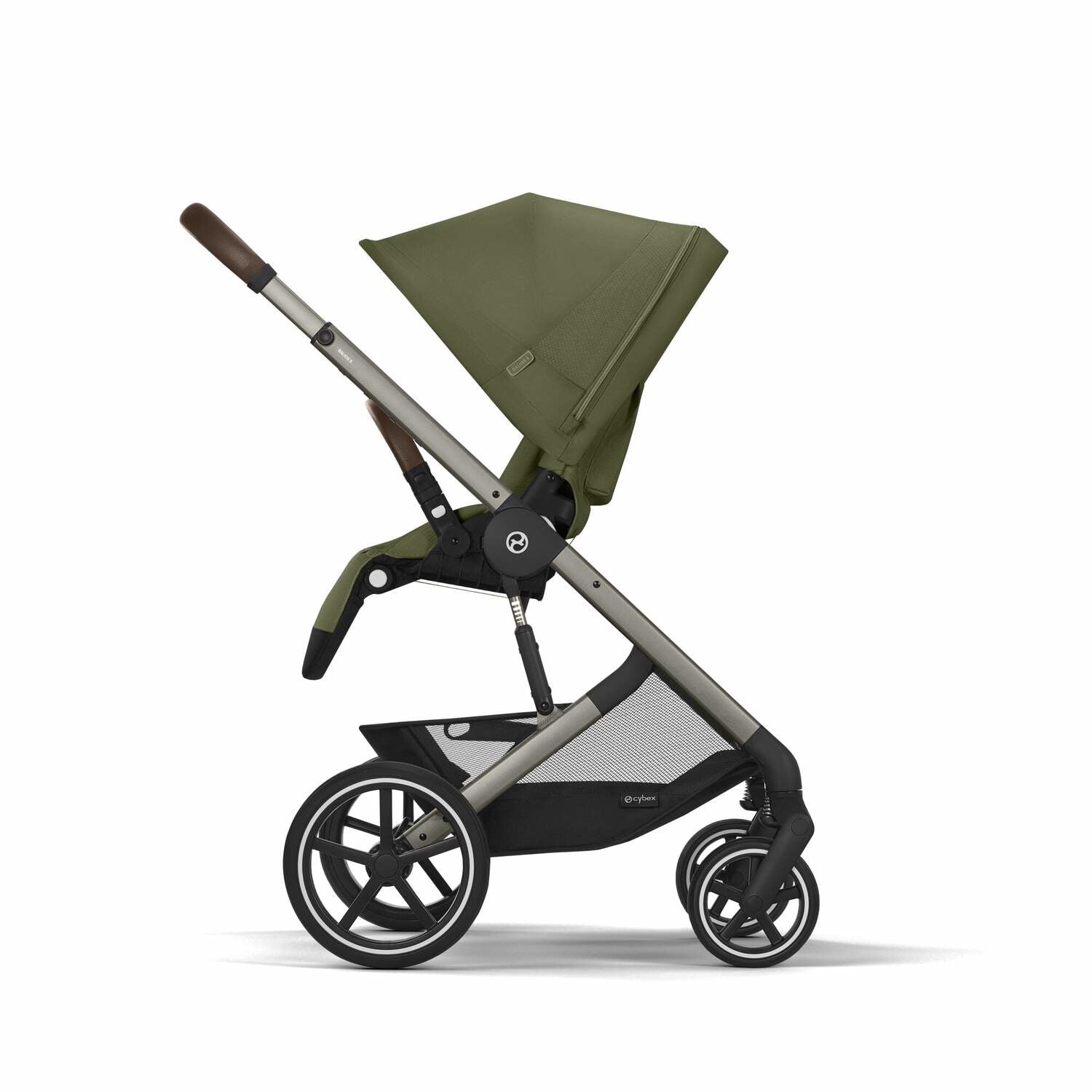 Cybex® Otroški voziček 3v1 Balios S Lux + Avtosedež Cloud G Moss Green (+ Rain cover) Cybex