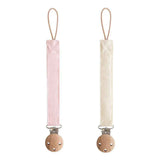Mushie® Pacifier Clips Blush/Cream