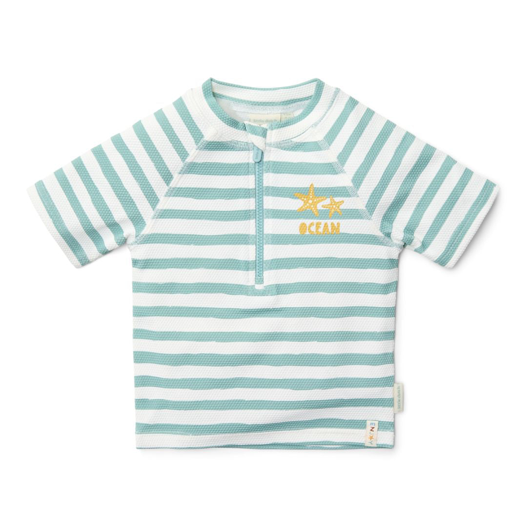 Little Dutch® Otroška kopalna majica Stripes Surf Blue Little Dutch
