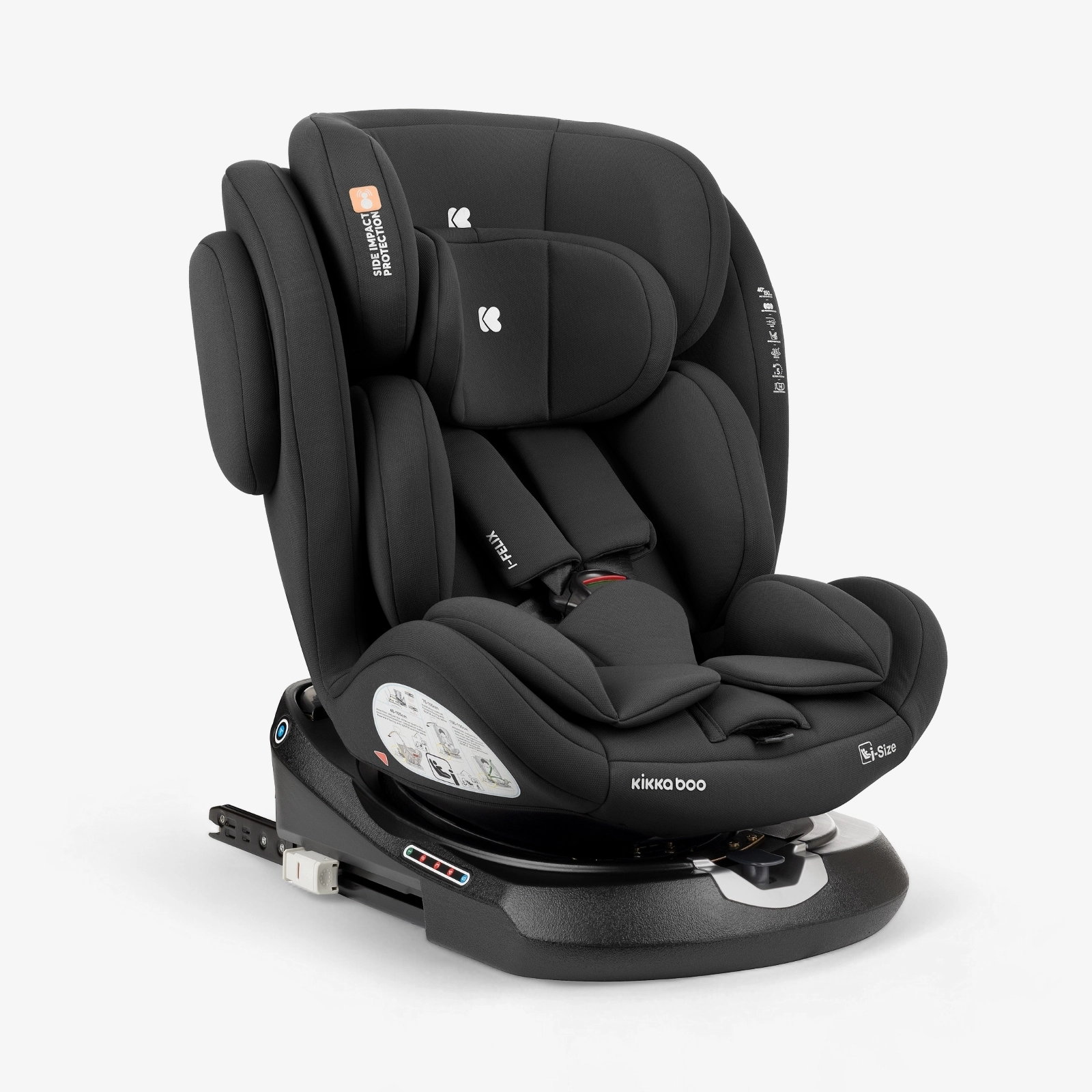 KikkaBoo® Otroški avtosedež 360° i-Felix i-SIZE (40-150 cm) Black KikkaBoo