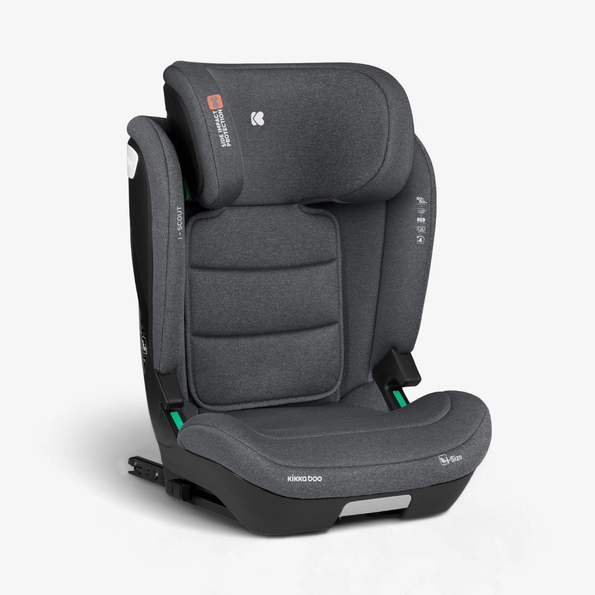 KikkaBoo® Otroški avtosedež i-Scout i-SIZE (100-150 cm) Dark Grey KikkaBoo
