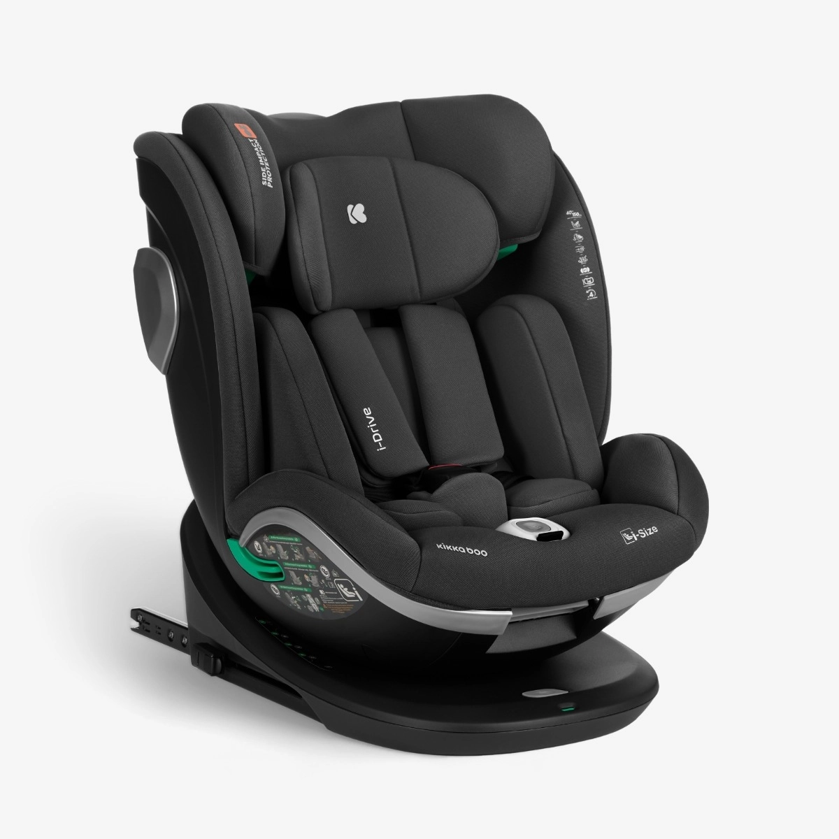KikkaBoo® Otroški avtosedež 360° i-Drive i-SIZE (40-150 cm) Black KikkaBoo