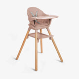 KikkaBoo® Highchair 2in1 Woody Pink