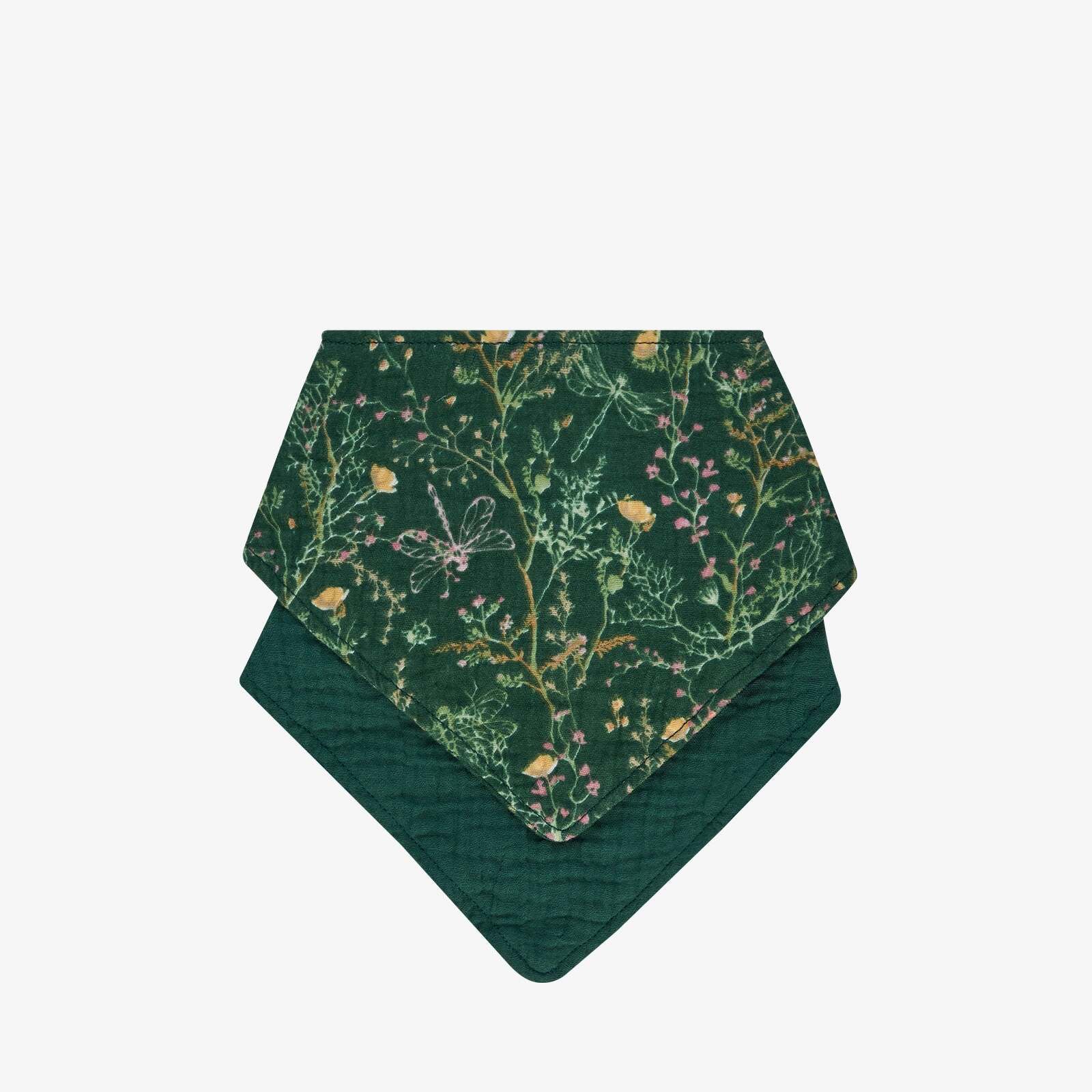 KikkaBoo® Set 2 slinčkov iz muslina Secret Garden Green KikkaBoo