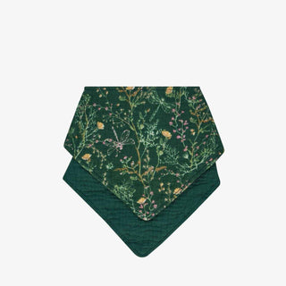 KikkaBoo® Muslin bibs set 2 pcs Secret Garden Green