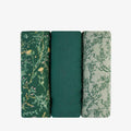 KikkaBoo® Muslin swaddle set 3 pcs 75x75 cm Secret Garden Green