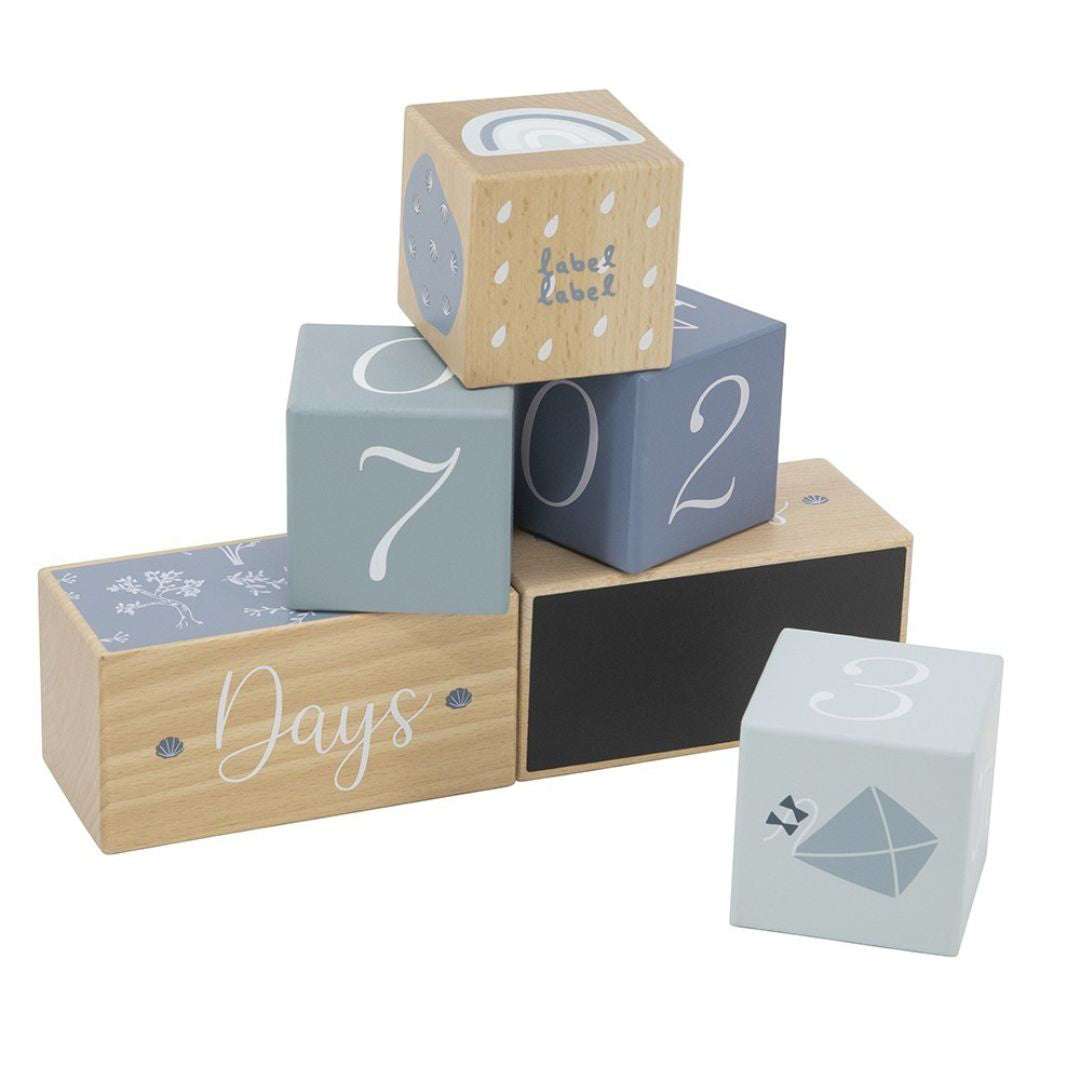 Label Label® Lesene kocke Milestone Blue Label Label