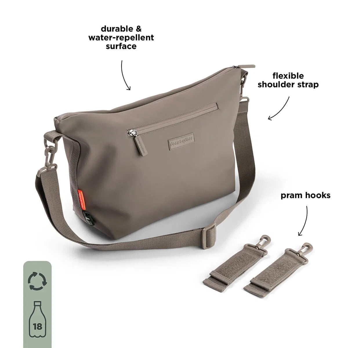 Done by Deer® Organizator / torba za voziček Taupe Done by Deer