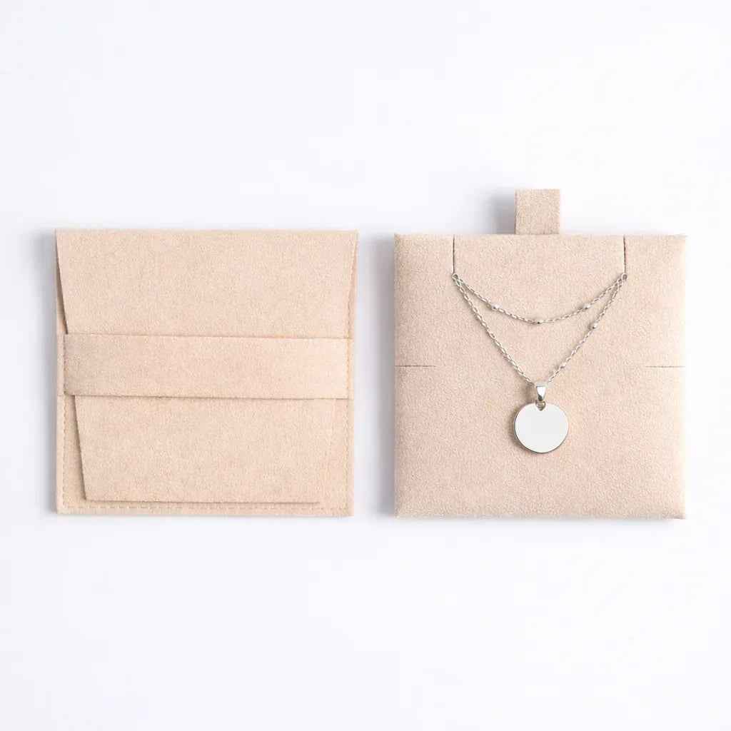 Atelya™ Personalizirana verižica z obeskom Circle Silver Atelya