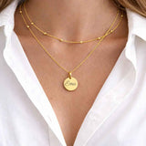 Atelya™ Personalizovaný řetízek s přívěskem Circle Gold