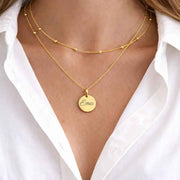 Atelya™ Personalizirana verižica z obeskom Circle Gold Atelya