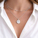 Atelya™ Personalizovaný řetízek s přívěskem Circle Silver