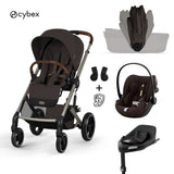 Cybex® Baby Stroller with Foldable Basket 4in1 Balios S Lux + Cloud G3 Car Seat + IsoFix Base G3 Chocolate Brown (+ Rain Cover)