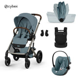 Cybex® Stroller 3in1 with Foldable Bassinet Balios S Lux + Amya Carrycot + Cloud G3 Car Seat Stormy Blue