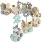 Bieco® Wooden birthday train Scandi