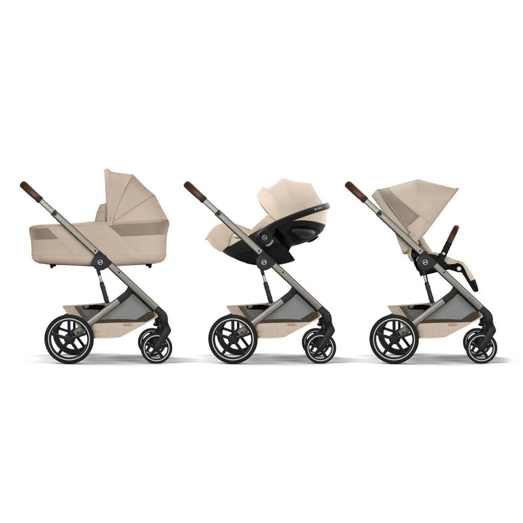 Cybex® Balios™ S Lux 2-in-1 Stroller with Cot S Lux Almond Beige (Taupe Frame) – slika 19