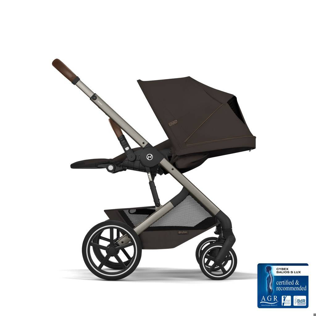 Cybex® Balios S Lux Stroller with Fold Cot 2-in-1 Chocolate Brown (Taupe Frame) – slika 29