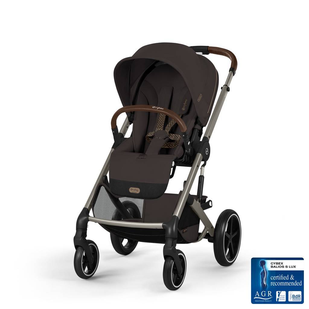 Cybex® Otroški voziček z zložljivo košaro 2v1 Balios S Lux Chocolate Brown (Taupe Frame)