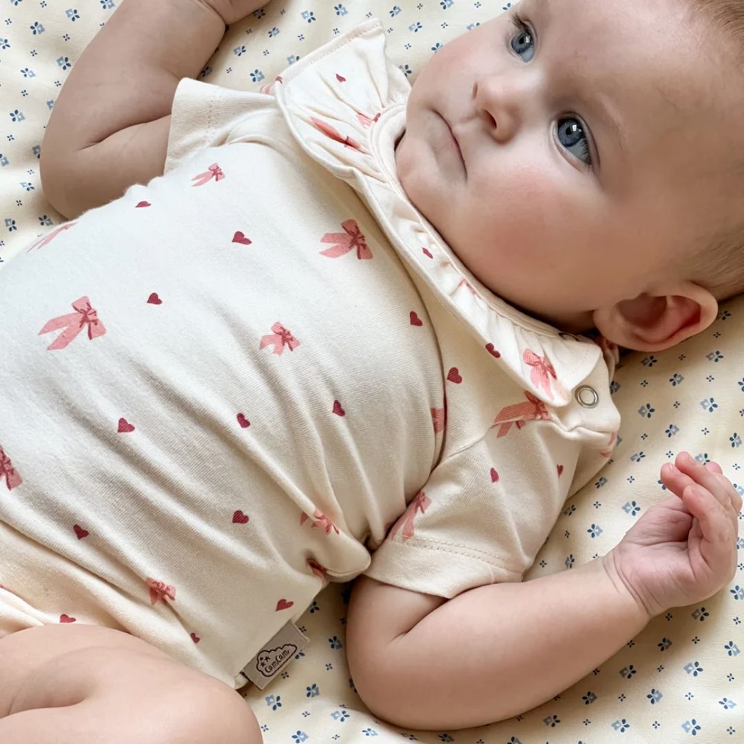 Cam Cam Copenhagen® Short Sleeved Body Olivia GOTS Bows – slika 3