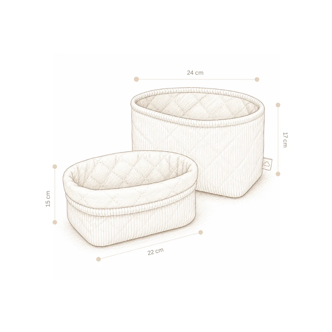 Cam Cam Copenhagen® Quilted Storage Basket, Set of Two OCS Caprice – slika 2