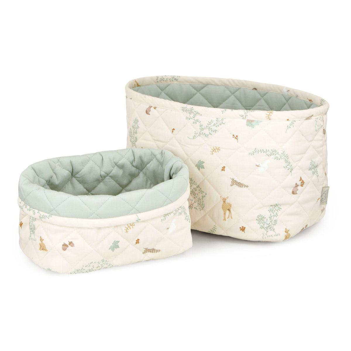 Cam Cam Copenhagen® Quilted Storage Basket Set of Two OCS Woodland