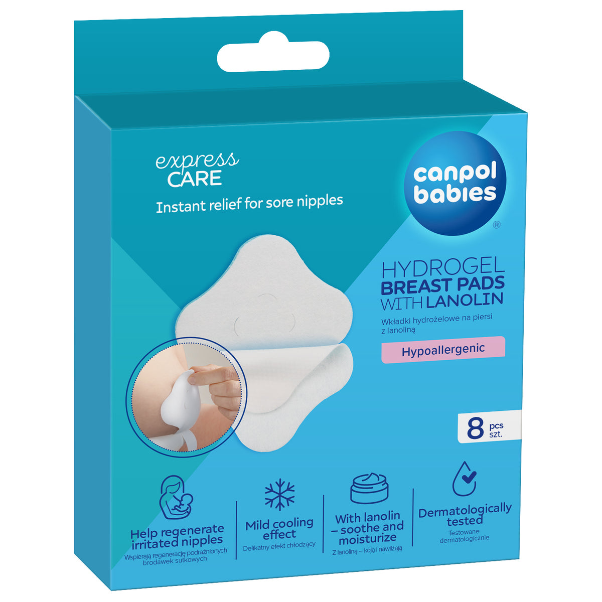 Canpol babies® Hydrogel nursing pads with lanolin 8 pcs