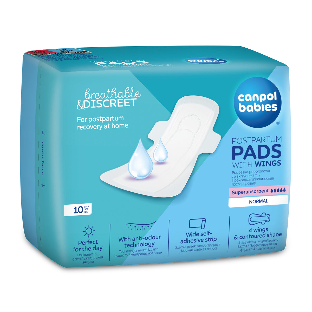 Canpol babies® Hygienic postnatal pads with wings Day 10 pcs