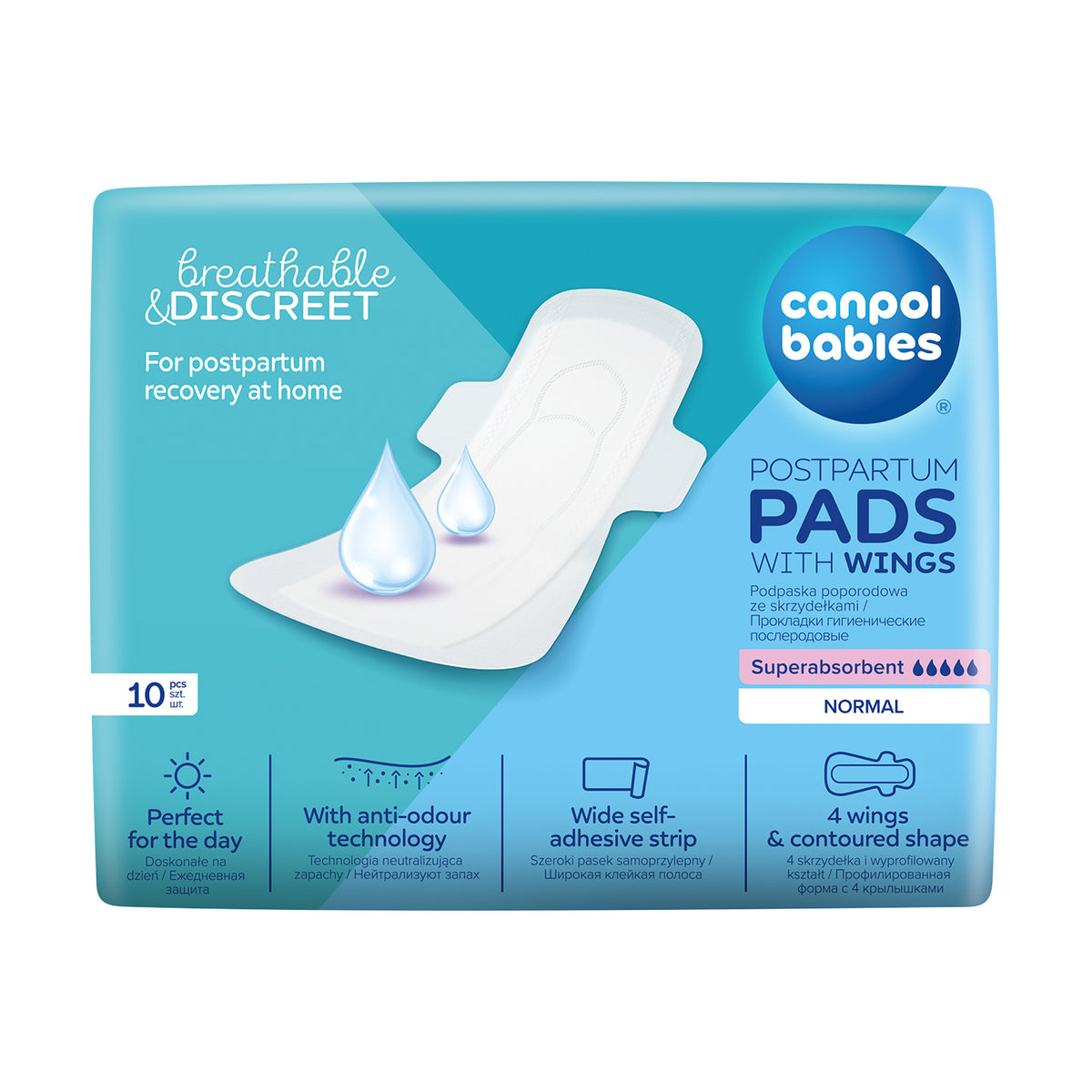 Canpol babies® Hygienic postnatal pads with wings Day 10 pcs – slika 2