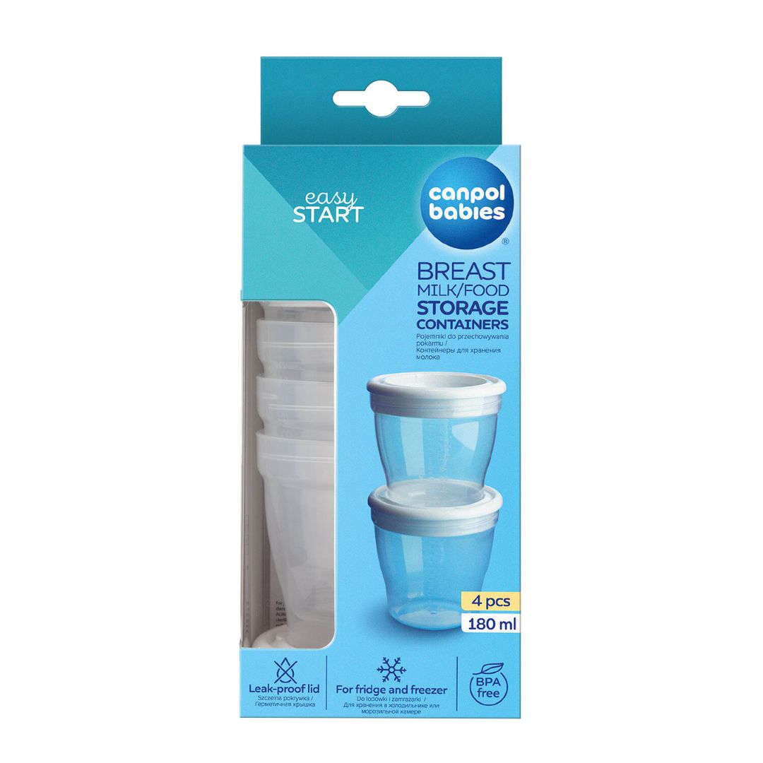 Canpol babies® Breast milk / food storage containers 4 pcs (180 ml) – slika 3