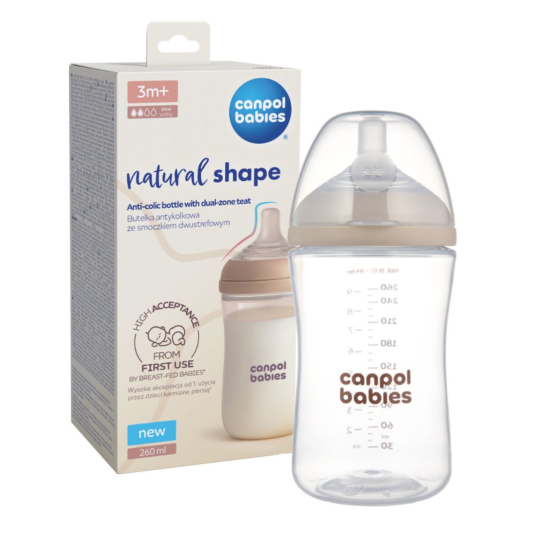 Canpol babies® Twin Pack Natural Shape Bottle 260 ml – slika 7