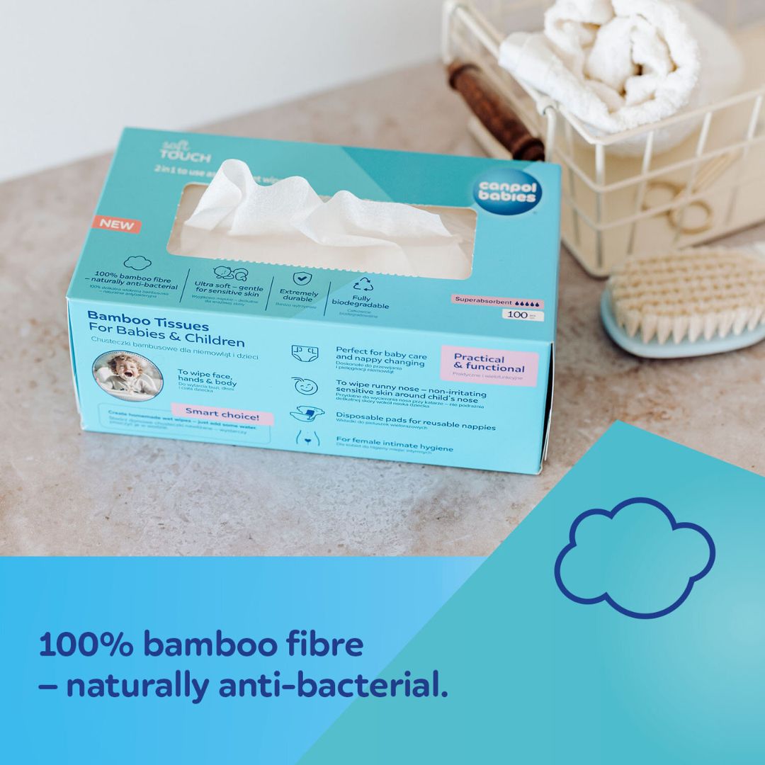 Canpol babies® Dry Bamboo Wipes for Babies and Children 100 pcs. – slika 4
