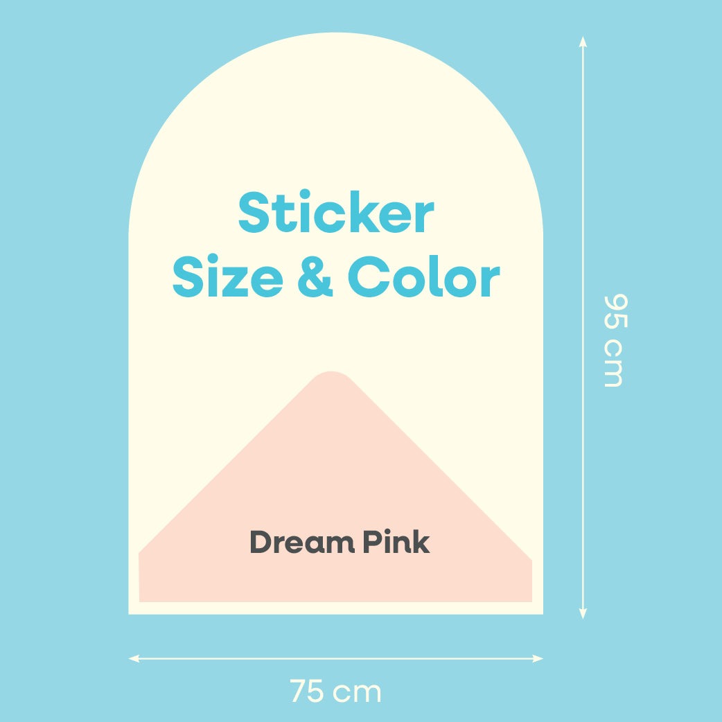 Cleverclixx® Magnetická samolepka na zeď 95x75 cm Dream Pink
