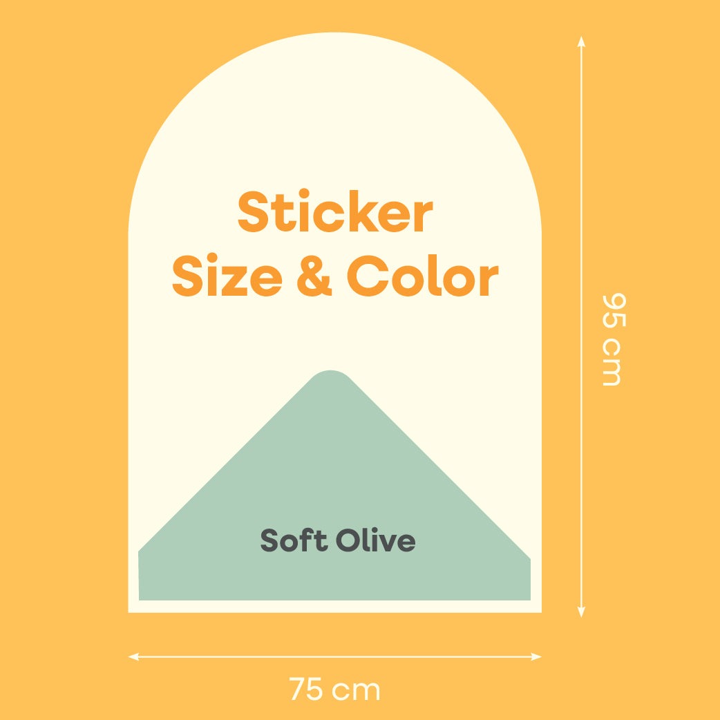 Cleverclixx® Magnetická samolepka na zeď 95x75 cm Soft Olive
