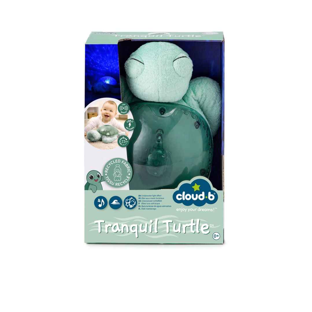 Cloud B® Nočna lučka z melodijo Tranquil Turtle™ Green Cloud B