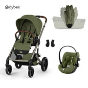 Cybex® Stroller with Foldable Bassinet 3v1 Balios S Lux + Car Seat Cloud G3 Moss Green