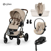 Cybex® Stroller with foldable carrycot 4in1 Balios S Lux + Cloud G3 Car Seat + G3 IsoFix Base Almond Beige