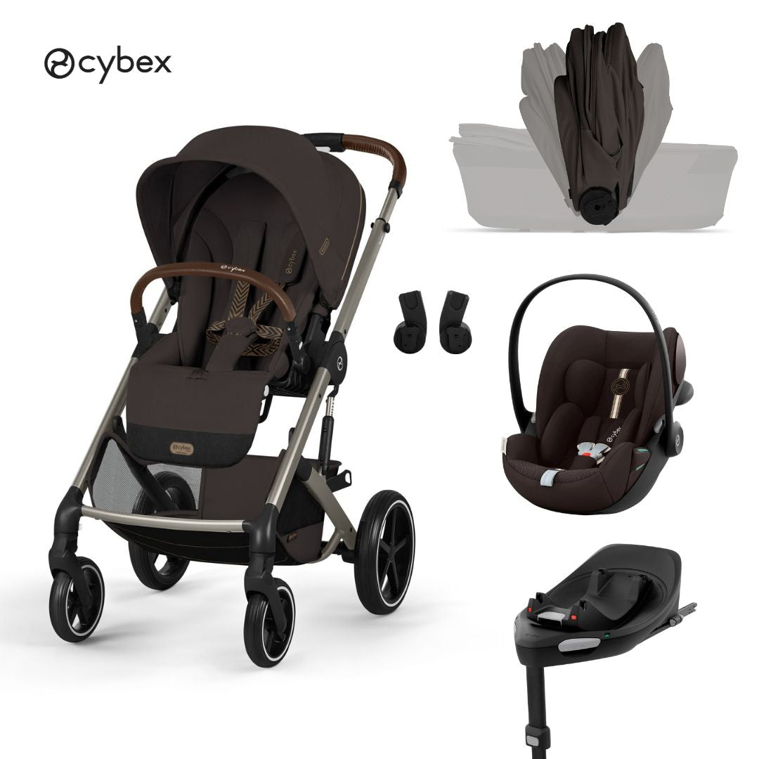 Cybex® 4-in-1 Stroller with Foldable Bassinet Balios S Lux + Cloud G3 Car Seat + IsoFix Base G3 Chocolate Brown – slika 2