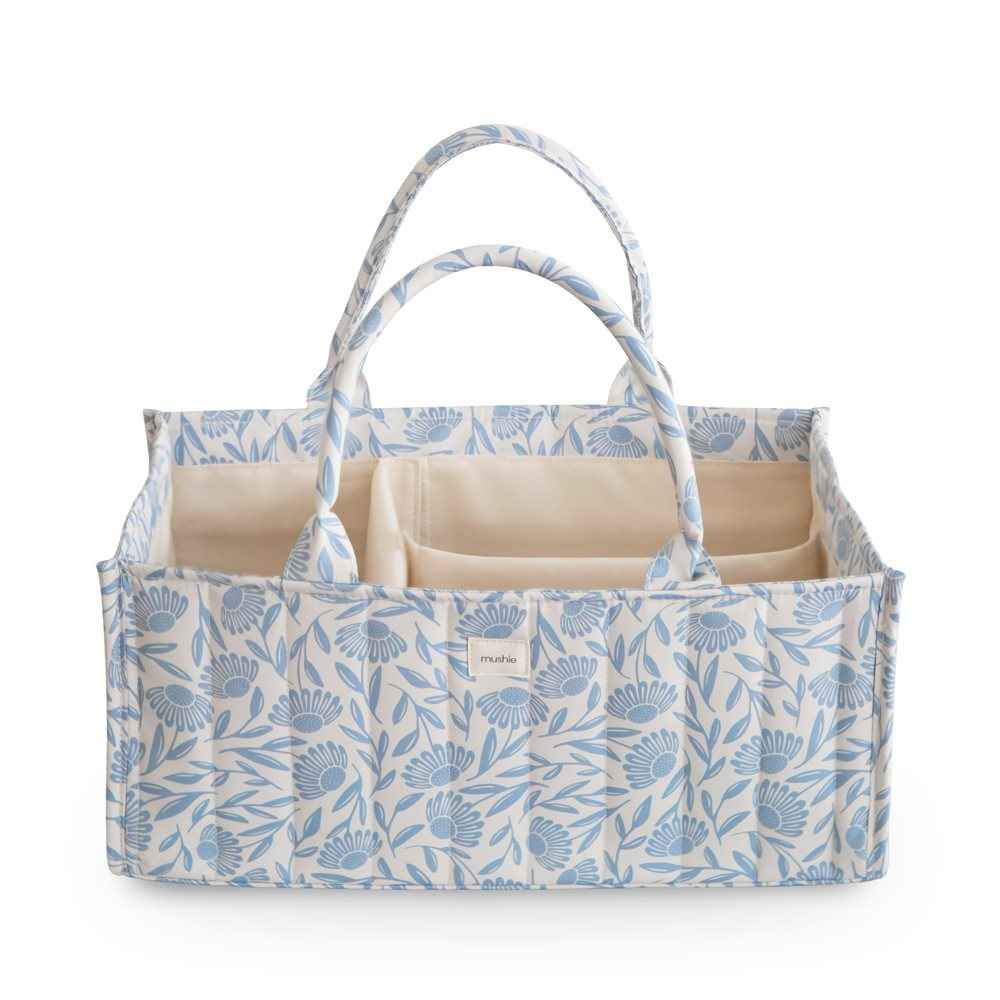 Mushie® Organizator za pleničke Blue Flowers Mushie