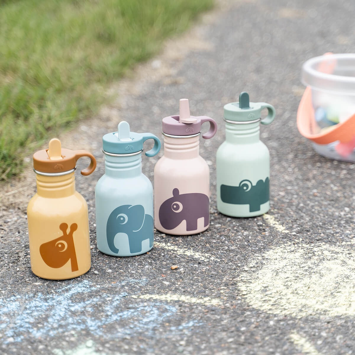 Done by Deer® Straw Lid for Metal Bottle Elphee Blue
