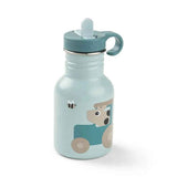 Done by Deer® Metal Straw Bottle Tiny Farm Blue 350 m