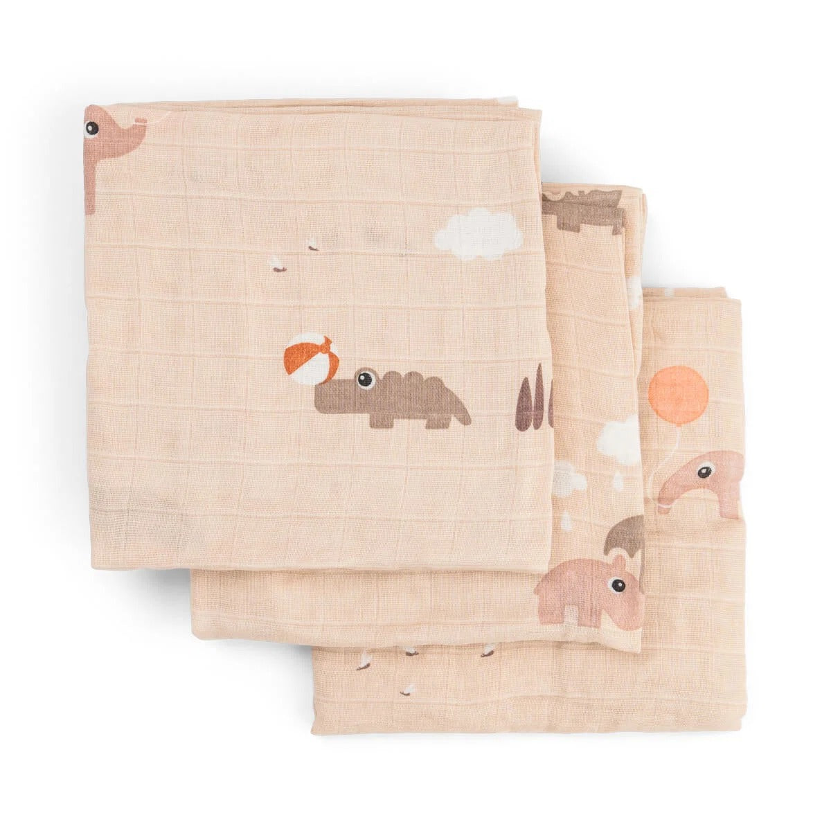 Done by Deer® Burp cloth 3-pack Playground Powder 65x65 – slika 2