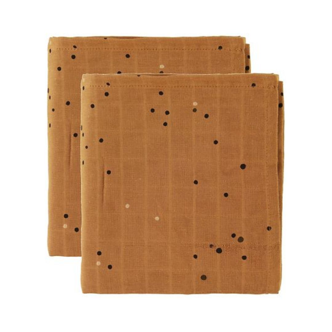 Done by Deer® Swaddle Diaper Set Dreamy dots Mustard 120x120 – slika 2
