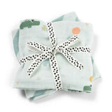 Done by Deer® Burp Cloth Set Celebration Blue 65x65