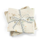 Done by Deer® Burp Cloth Set Celebration Sand 65x65